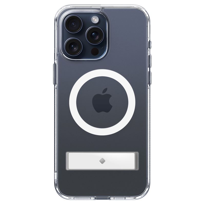 Husa telefon, Spigen, Policarbonat, Caseology Capella Mag Kickstand, iPhone 15 Pro Max, Transparenta, Compatibila MagSafe (iPhone 15 Pro Max, ACS06622) by www.silkase.ro